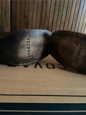 Tecovas Brown Leather Cowboy Boots - Classic Western Soles. Size 11D